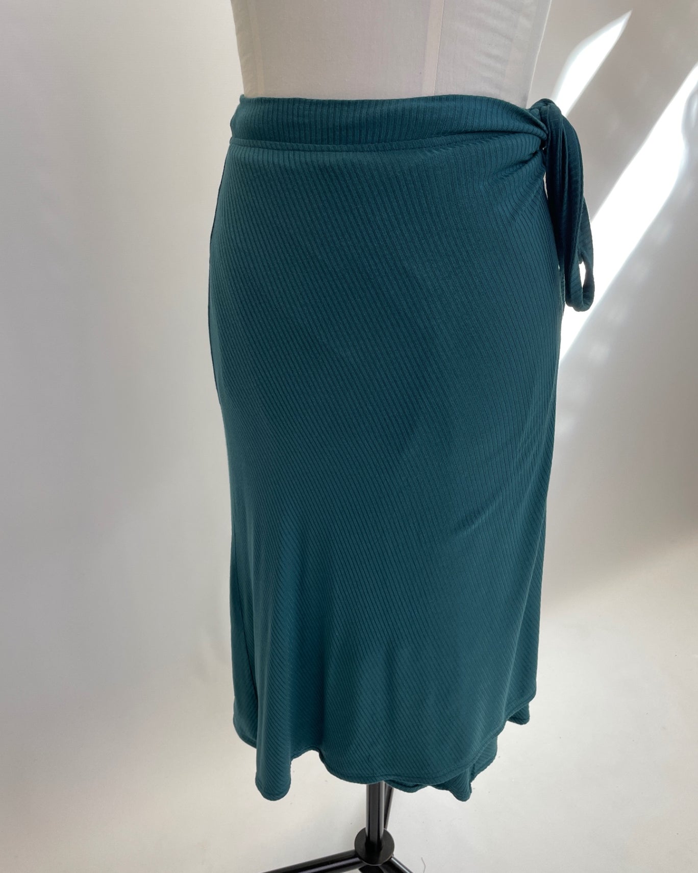 Midi-Wickelrock "Wanda" | Rippjersey |Größe: XXXL | Farbe: smaragd | Second Love