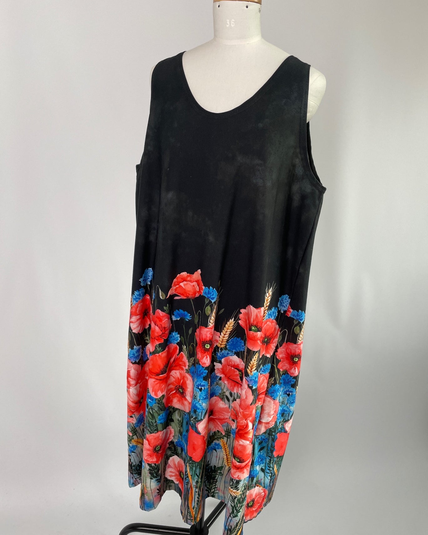 Adam | ohne Ärmel | Mohnfeld | 4XL +15cm | Second Love