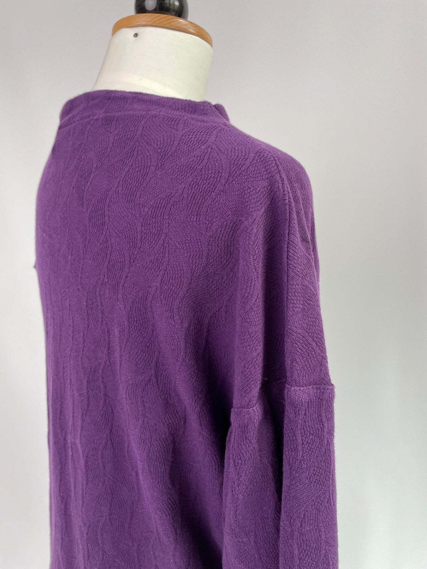 U-Boot Pullover | Blätter lila | Größe XXS | Second Love