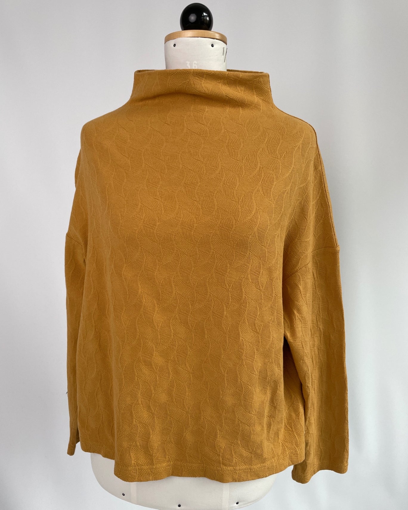 Uboot-Pullover | Blätter sengelb | Größe XS | Second Love