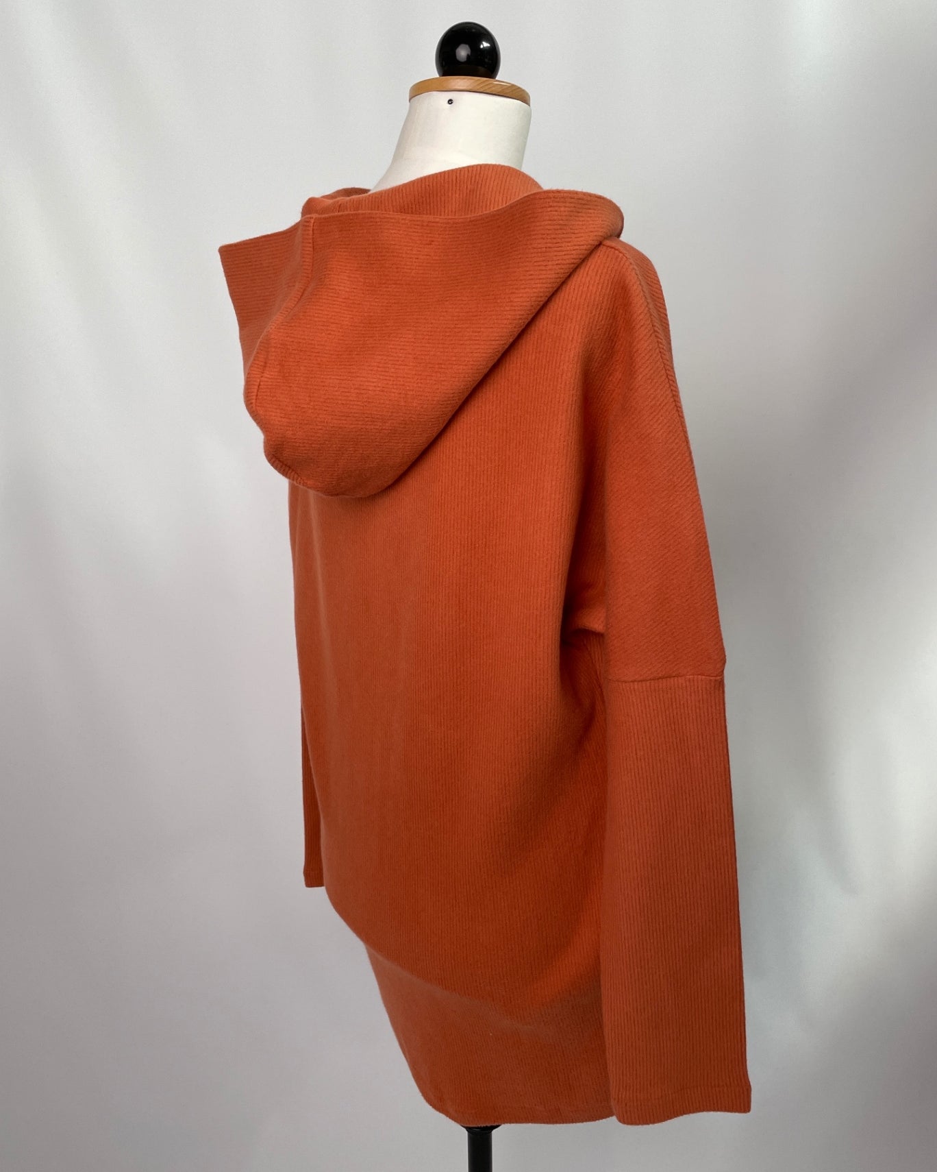 Hoodiejacke | Cordsweat rostrot | Größe M | Second Love