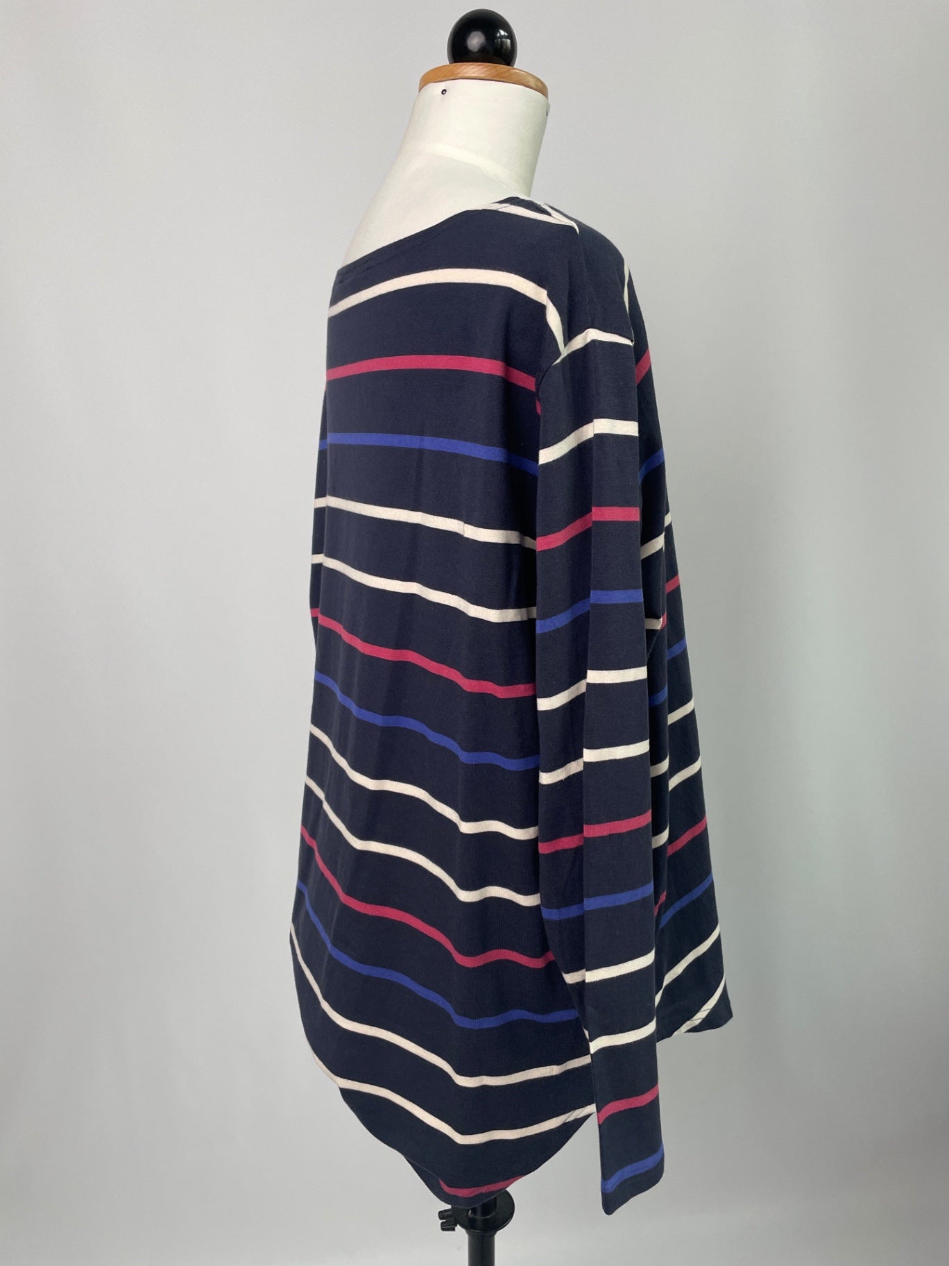 Gerhart | Langarmshirt | Streifen blau | TENCEL™ Modal/Baumwolle | Größe XXXL +5cm | Second Love