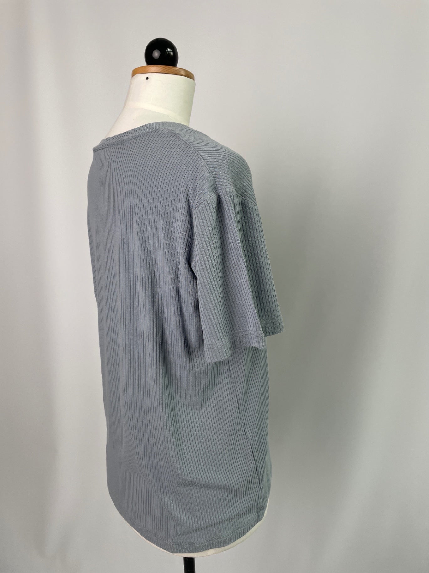 Tara | Lockeres Tshirt | Rippjersey hellblau | Größe XS