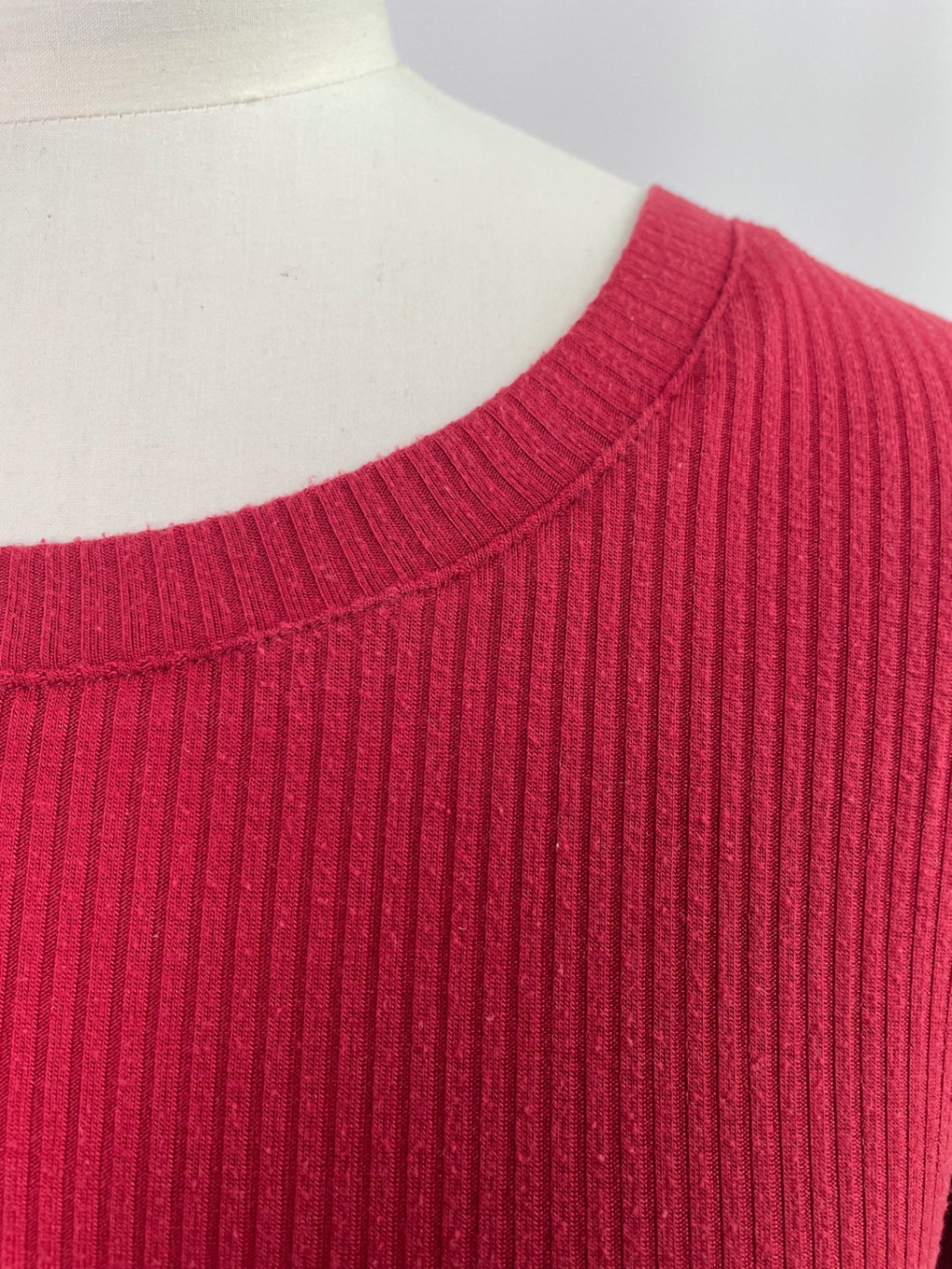 Tara | Lockeres Tshirt | Rippjersey rot | Größe XXS