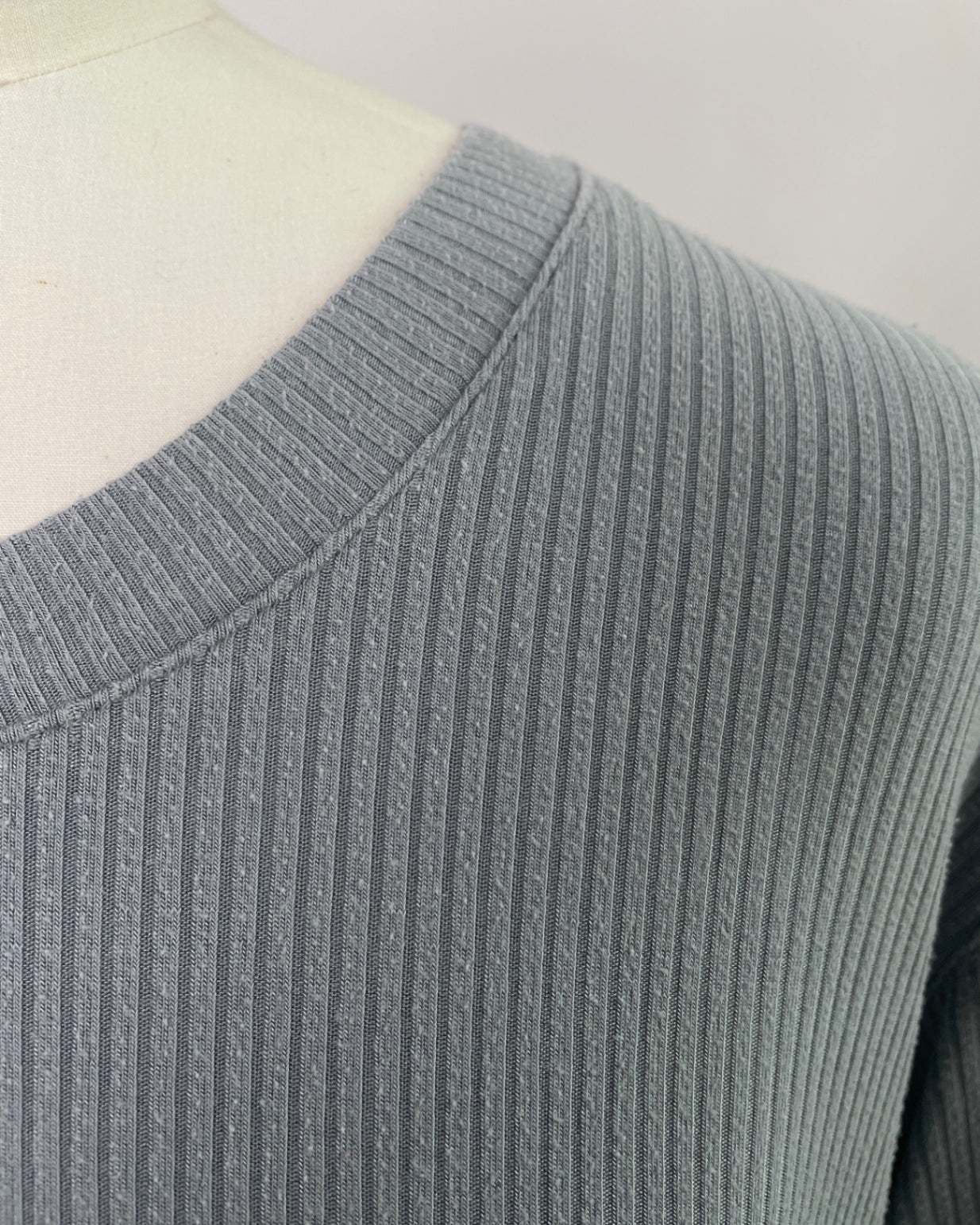 Tara | Lockeres Tshirt | Rippjersey hellblau | Größe XS