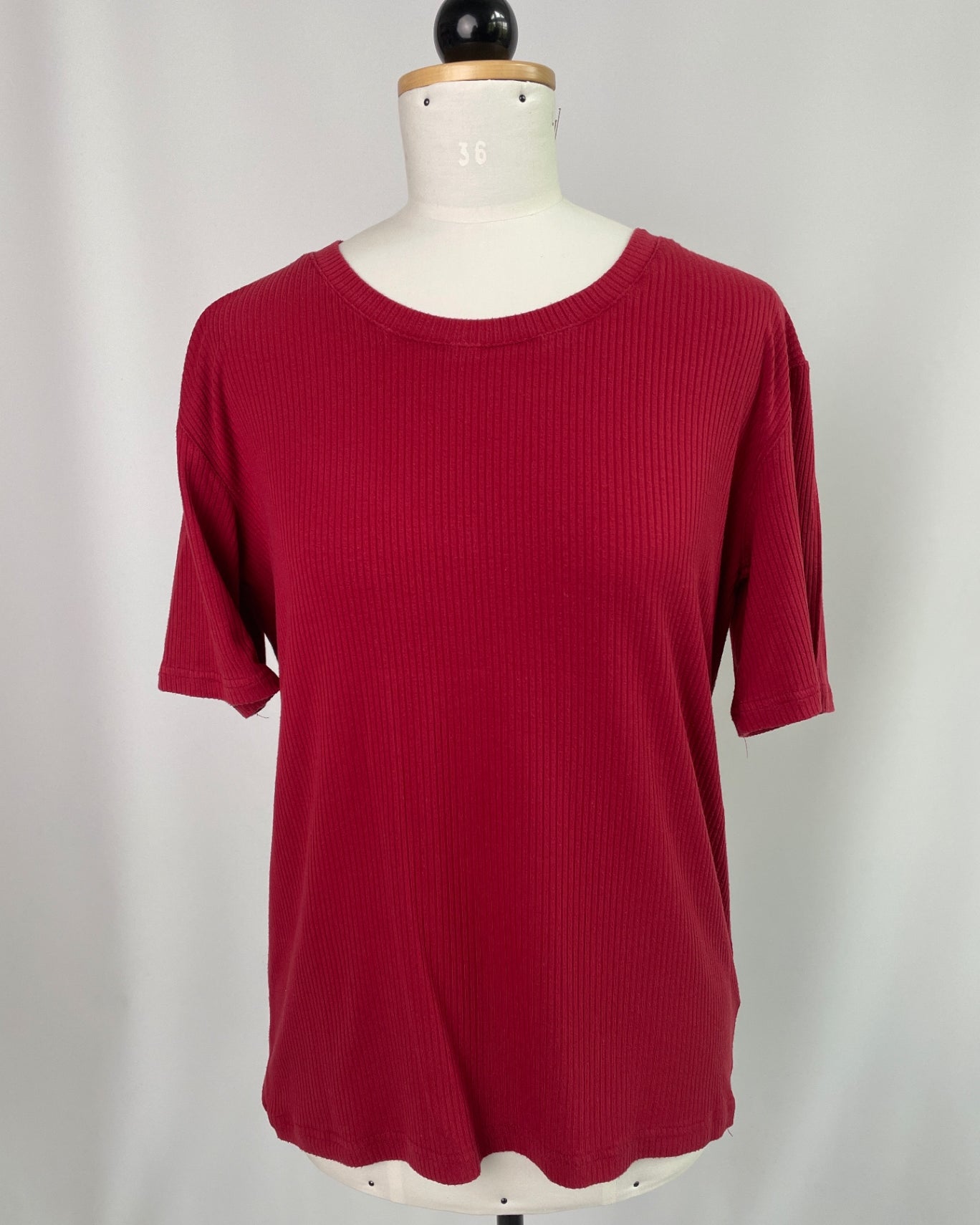 Tara | Lockeres Tshirt | Rippjersey rot | Größe XXS