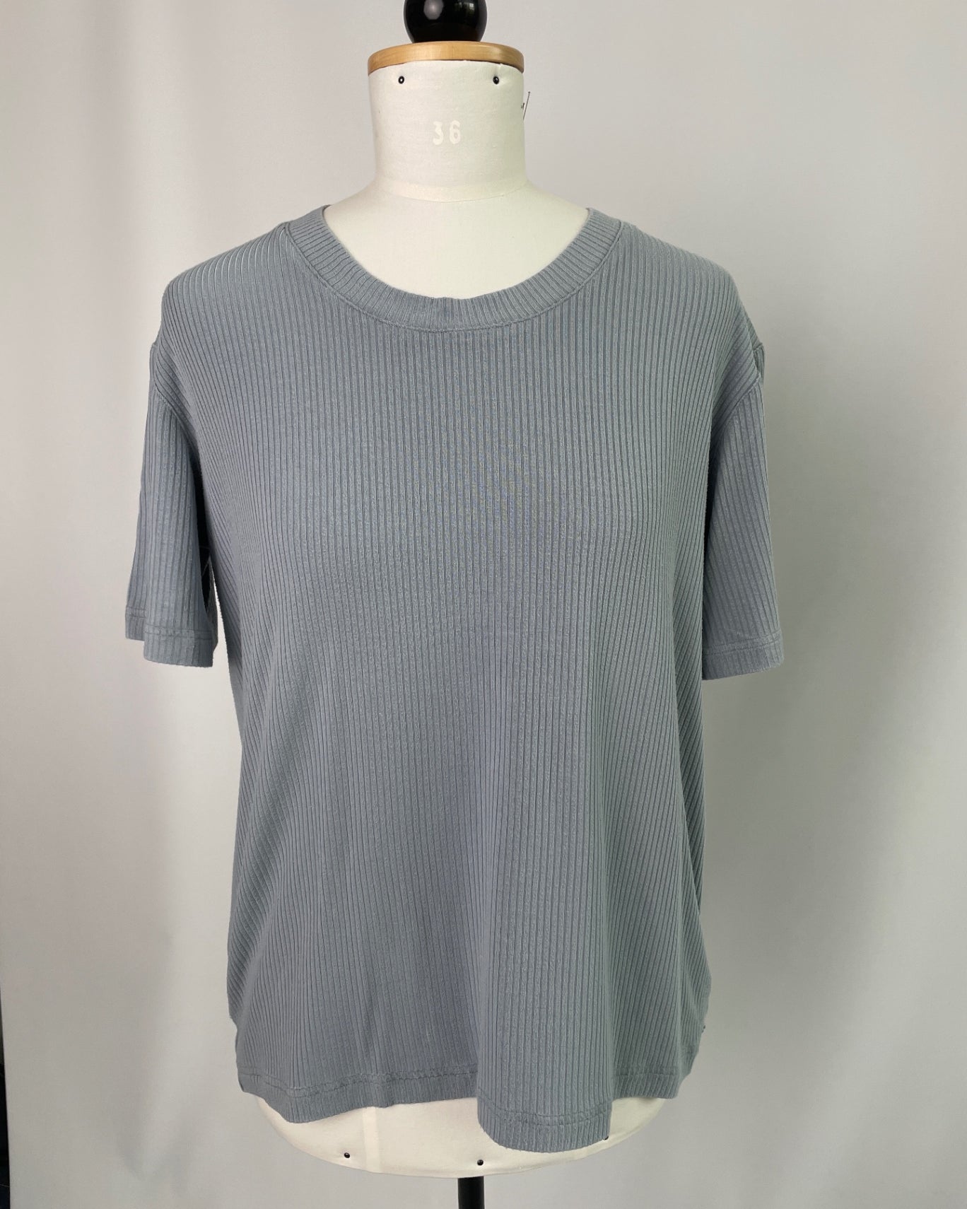 Tara | Lockeres Tshirt | Rippjersey hellblau | Größe XS