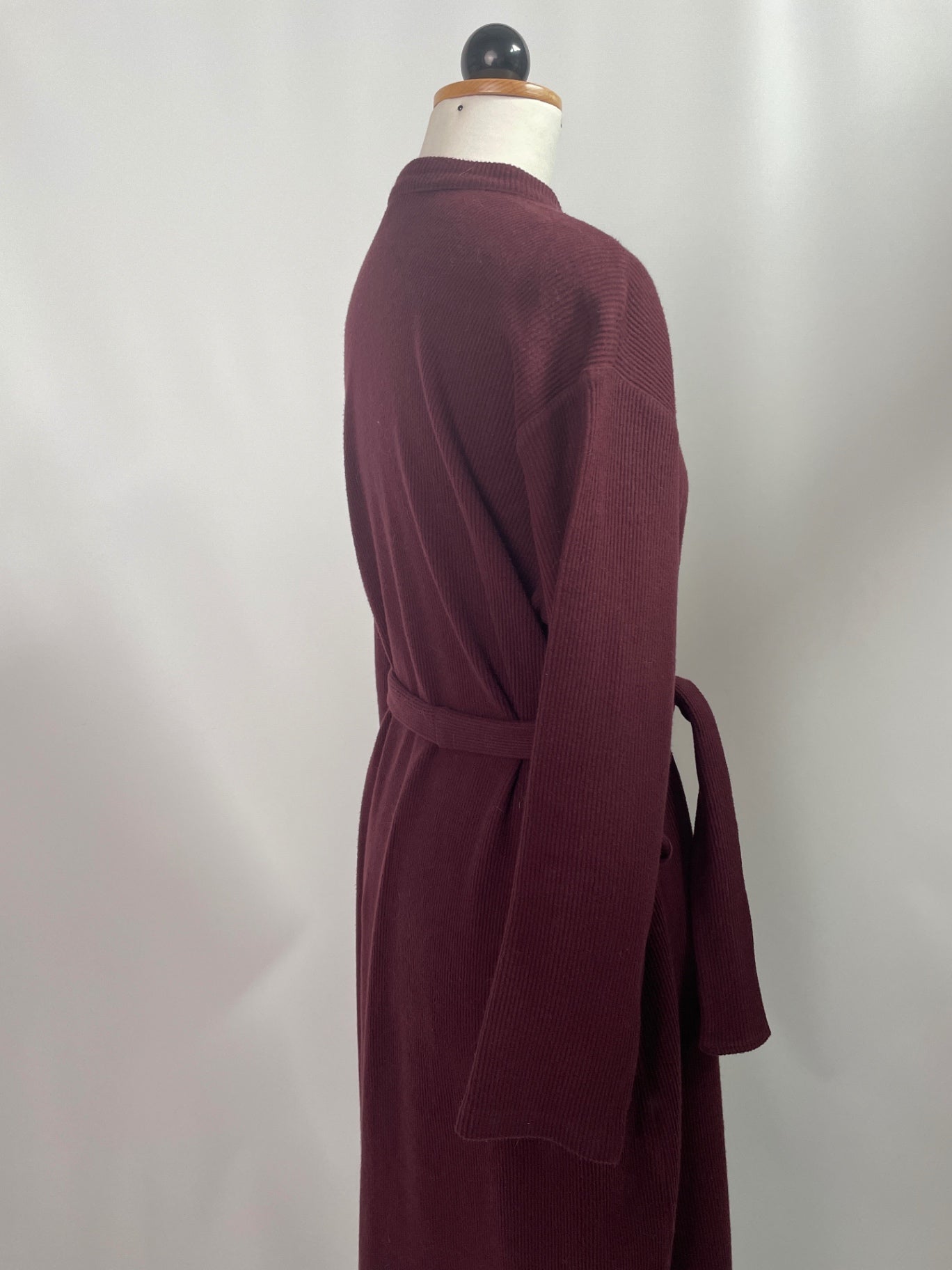 Blusenkleid Briana| langarm | Cordsweat | Größe:S | Farbe pflaume | Second Love