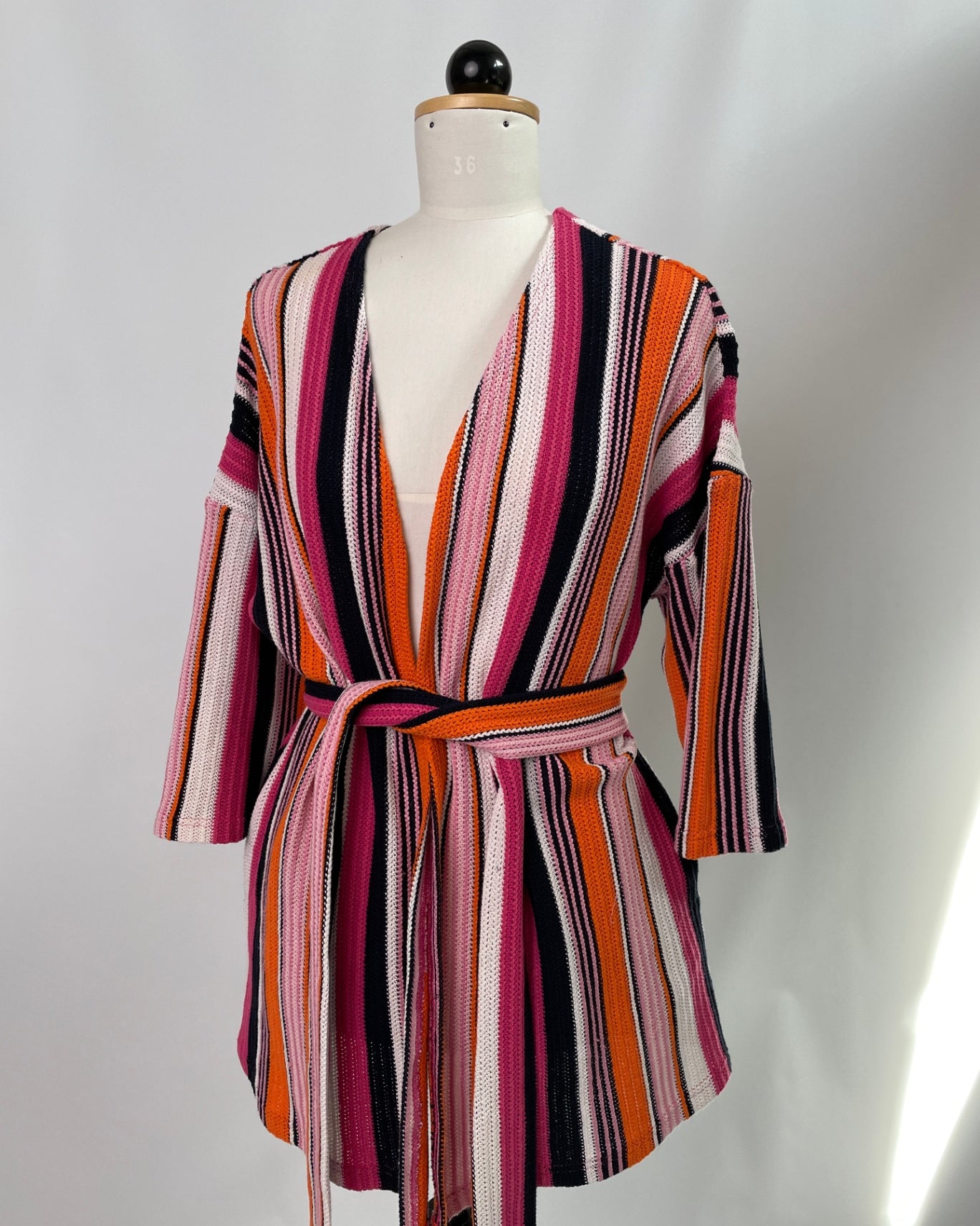 Cora | Cardigan dreiviertelarm | Sommerstrick | ohne Schlaufen | Größe XL | Second Love