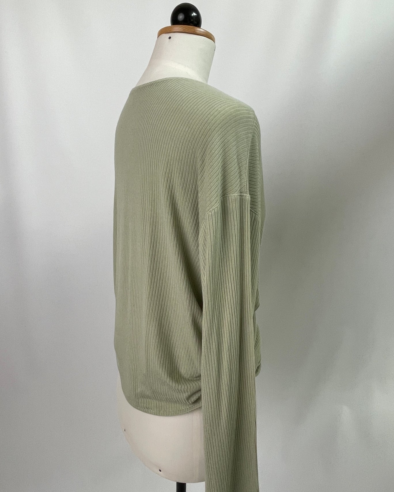 Winja | Wickelbluse langarm | Rippjersey mint | Größe 1 | Second Love