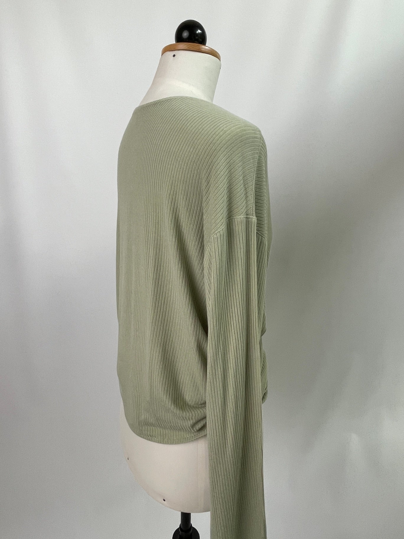 Winja | Wickelbluse langarm | Rippjersey mint | Größe 1 | Second Love