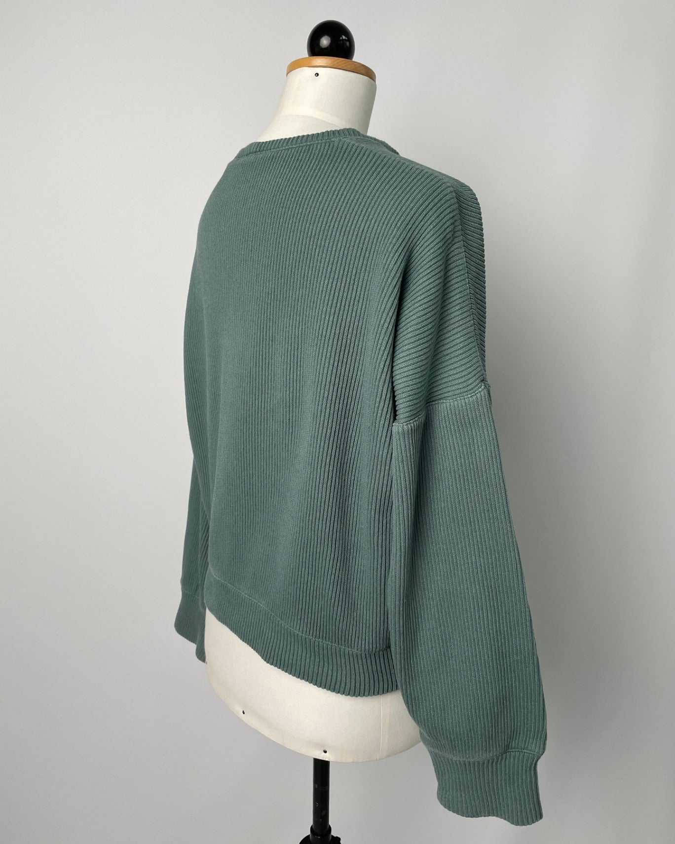 Sophie | Sweater | Bio Baumwoll-Strick salbei | Größe XXS | Second Love