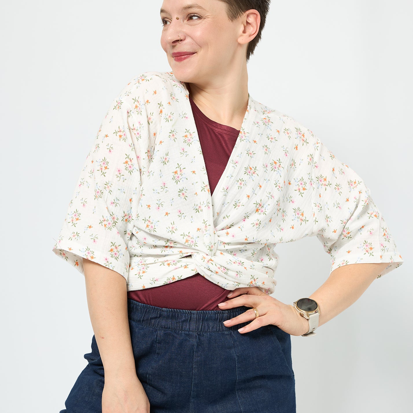 Winja | kurzärmlige Wickelbluse | individualisierbar