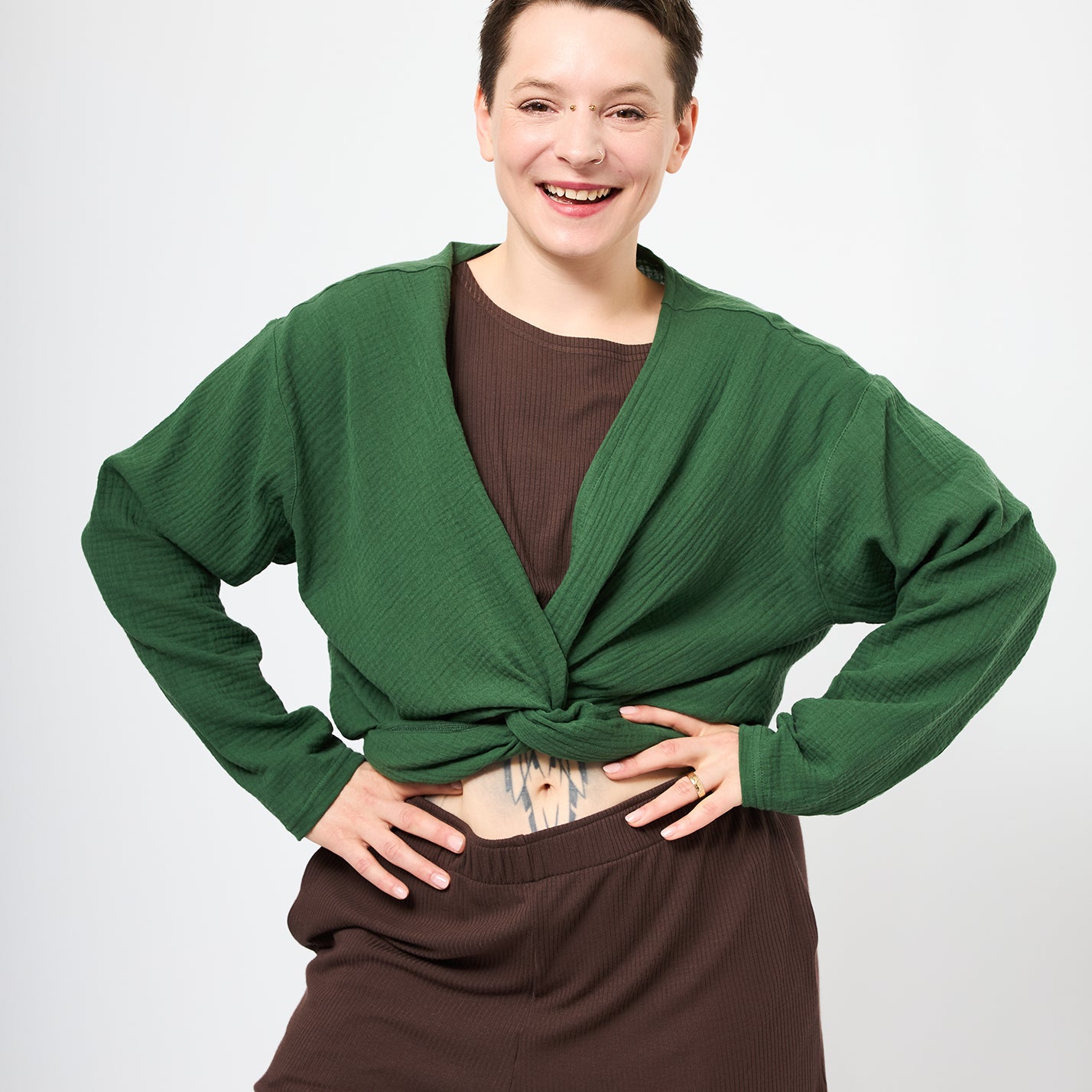 Winja | Langärmlige Wickelbluse | individualisierbar