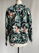 Pullover mit V-Ausschnitt Langarm Tropical Größe XL  | Second Love