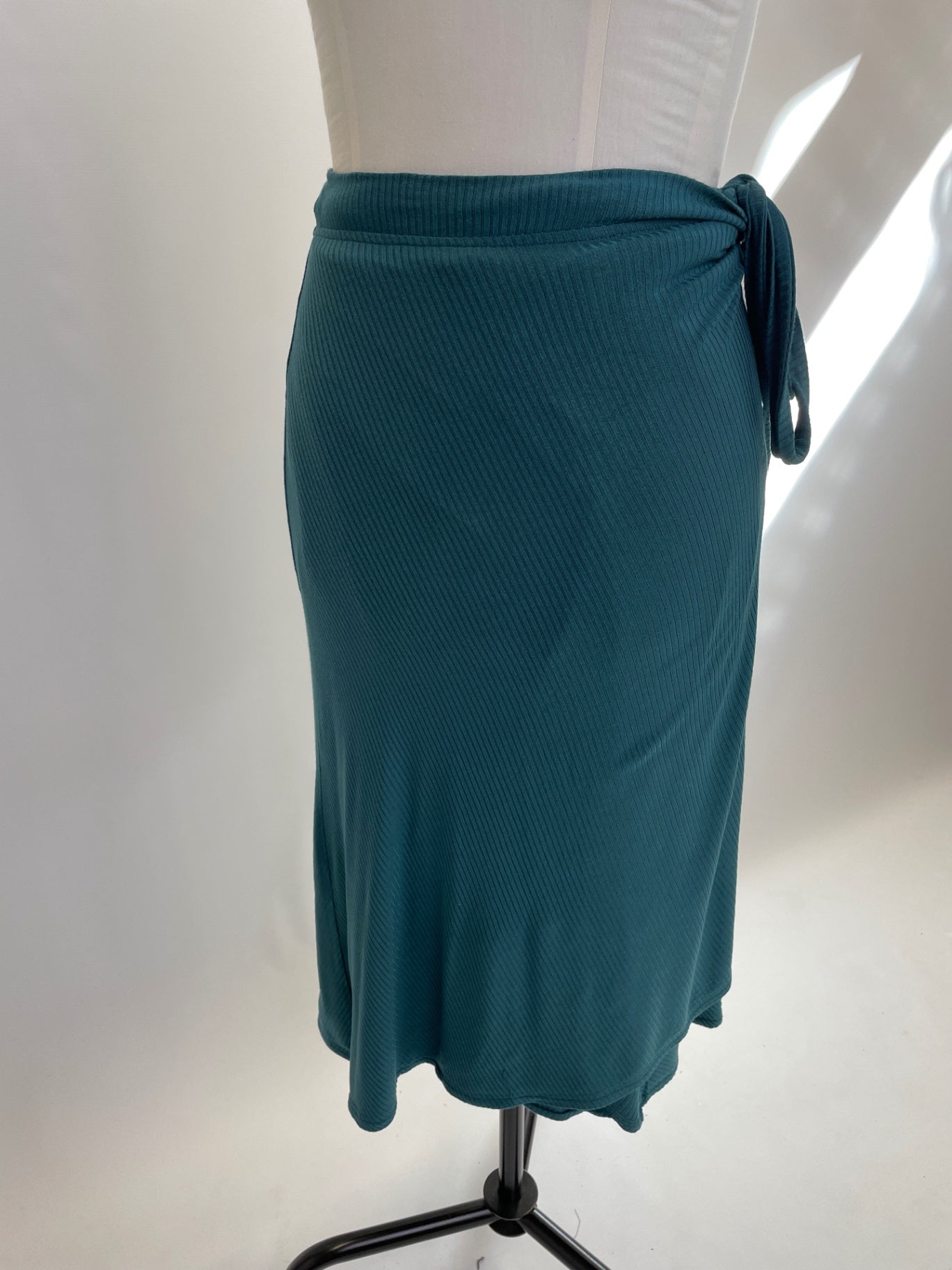 Midi-Wickelrock "Wanda" | Rippjersey |Größe: XXXL | Farbe: smaragd | Second Love