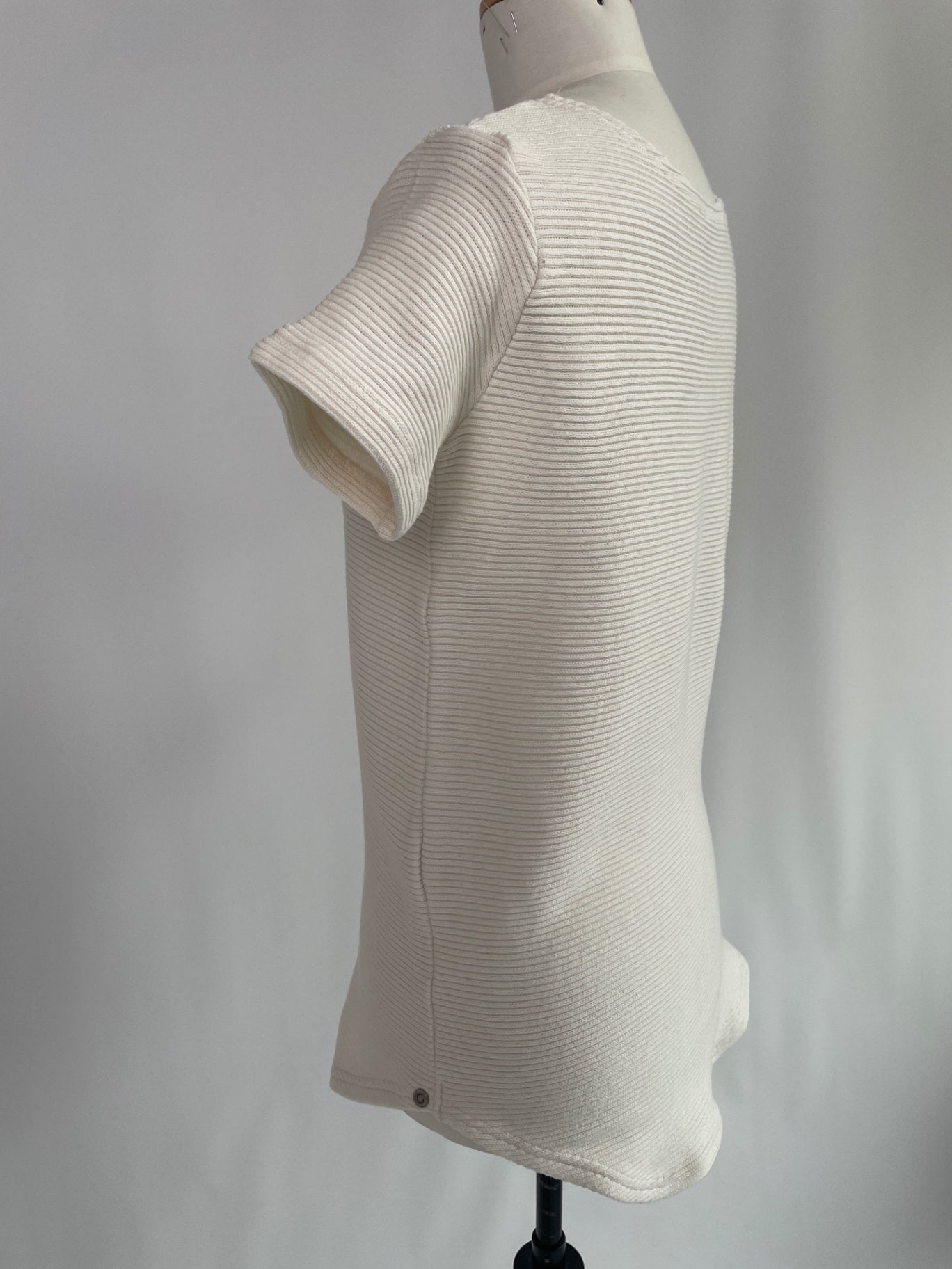 Pullover „Gerhart“ | kurzarm | Strick Ecru | quer kurz | Größe: M | Second Love