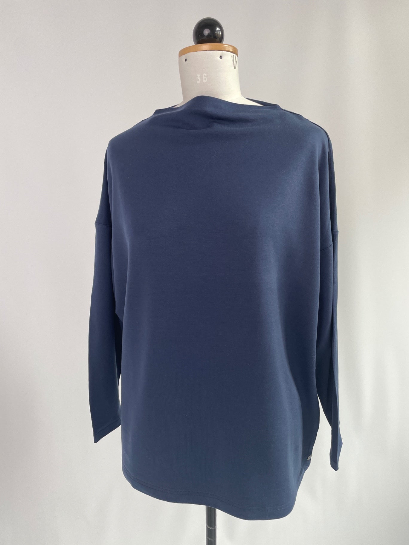 Pullover Tencelsweat |  dunkelblau | U-Boot  Ausschnitt | Größe: L | Second Love