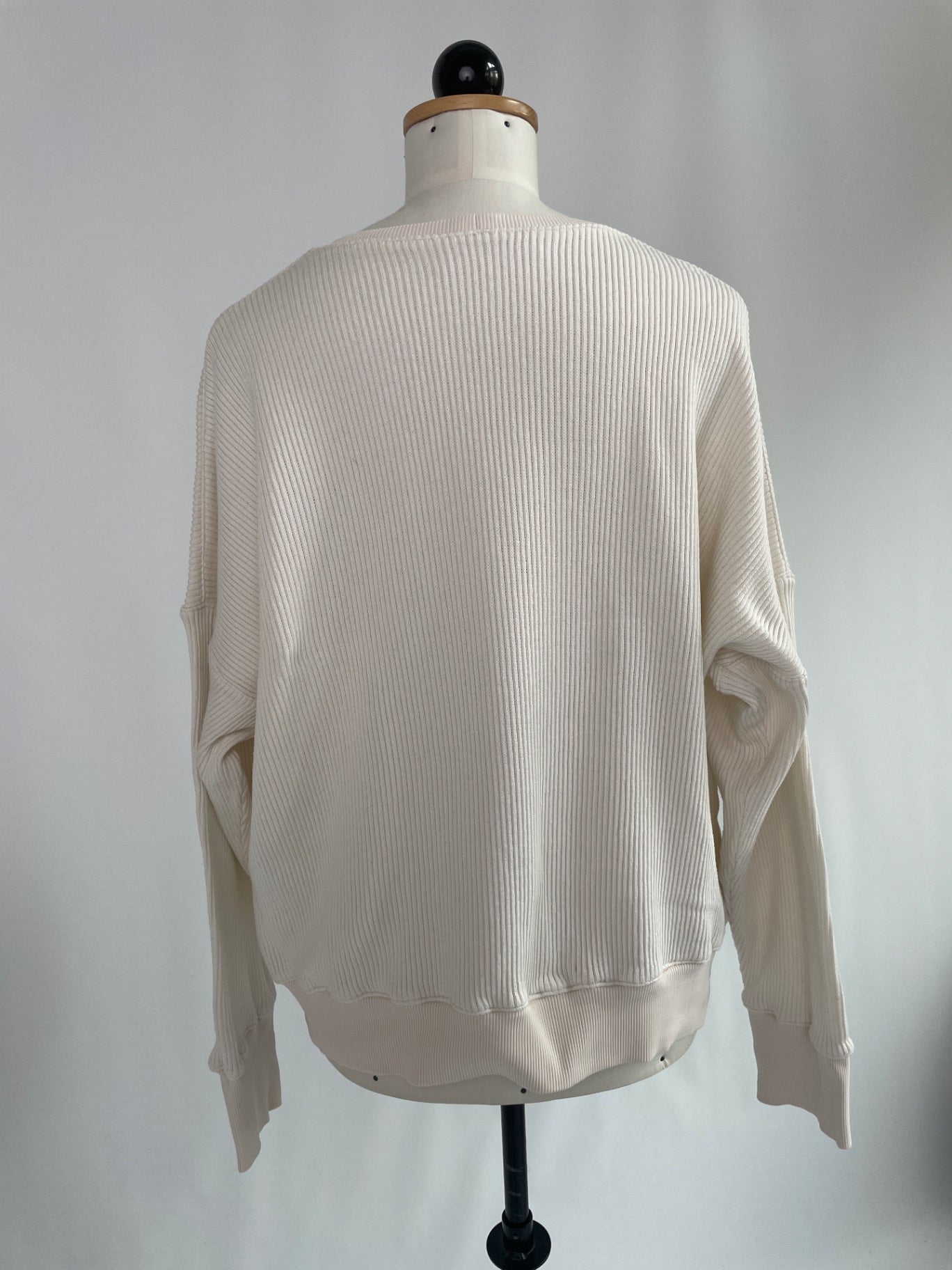 Sweater | Bio-Baumwoll-Strick Ecru | Gr. M | Sonderlängen | Second Love