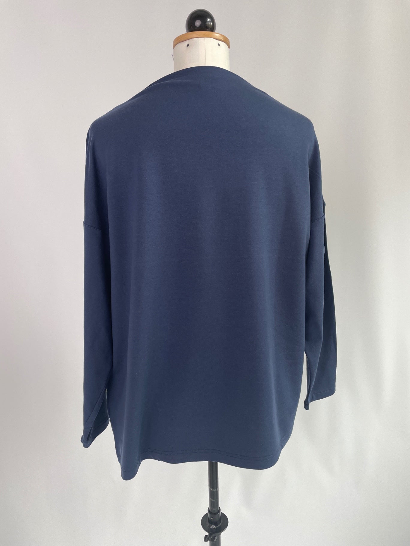 Pullover Tencelsweat |  dunkelblau | U-Boot  Ausschnitt | Größe: L | Second Love