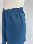 Kira | kurze Hose | Leinen blau | Größe XXL | Second Love