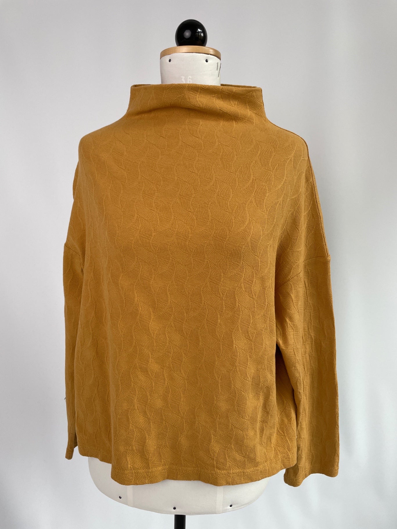 Uboot-Pullover | Blätter sengelb | Größe XS | Second Love