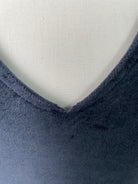 Kumi | kurzärmliges Kimonokleid | Velvet grau | Größe XL + Taschen | Second Love