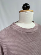 Theo | Langärmliger Pullover |  Velvetcord Flieder | Größe S | Second Love