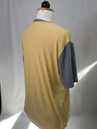 Tara | Tshirt | Rippjerse zitrone/hellblau | Größe S | Second Love