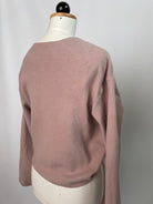 Winja | langärmglige Wickelbluse | Cordsweat Flieder | Größe 1 | Second Love