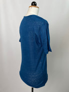 Tara | Tshirt | Leinenjersey dunkelblau | Größe XS | Second Love