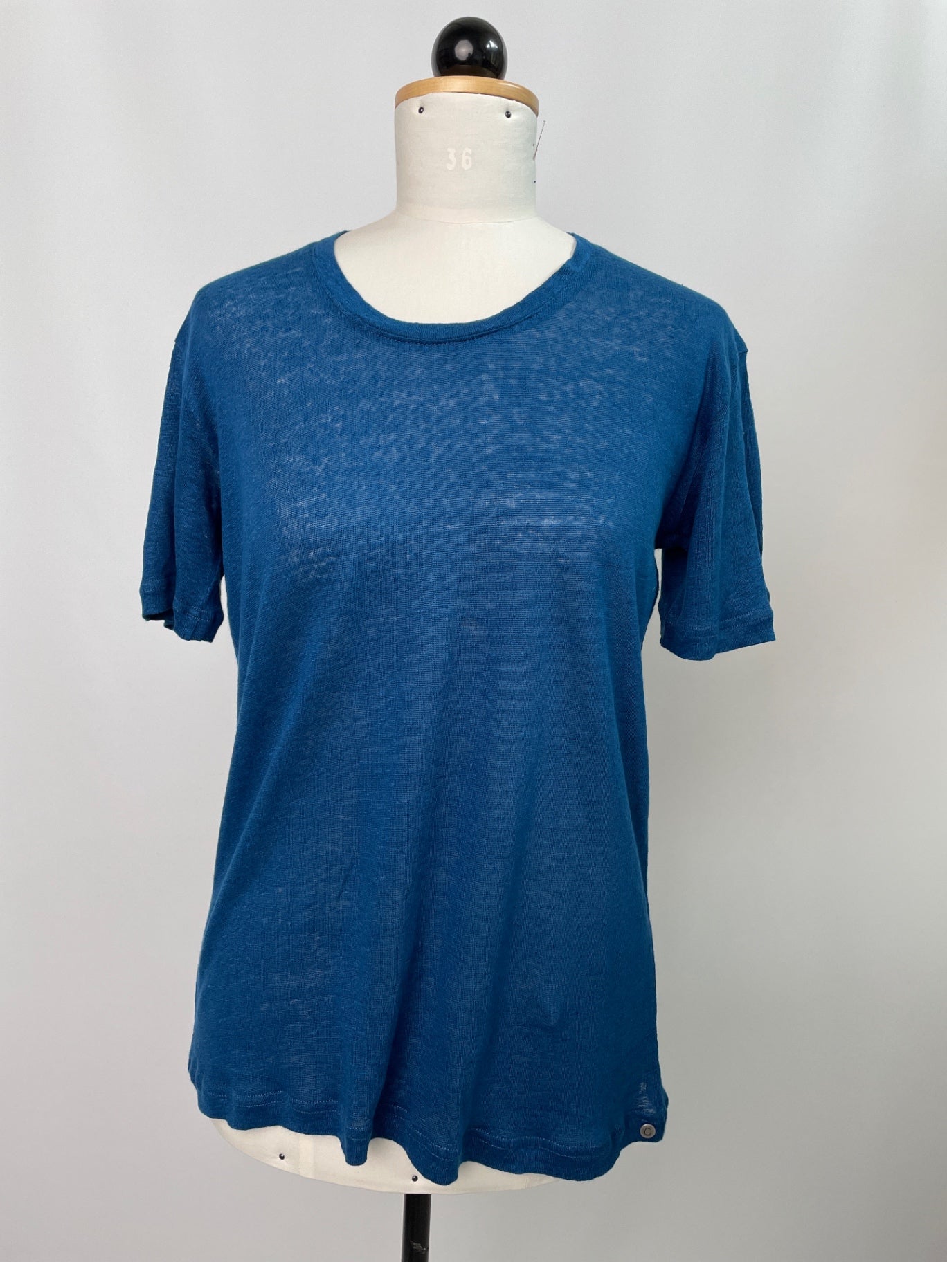 Tara | Tshirt | Leinenjersey dunkelblau | Größe XS | Second Love