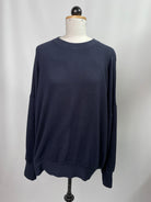 Sophie Sweater |  EcoVeroRipp | dunkelblau |  Größe M | + 10 cm | Second Love