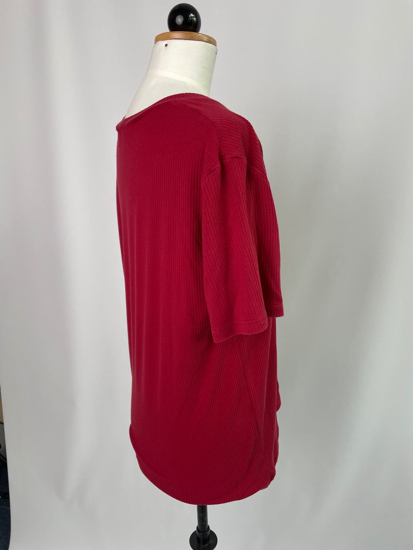 Tara | Lockeres Tshirt | Rippjersey rot | Größe XXS