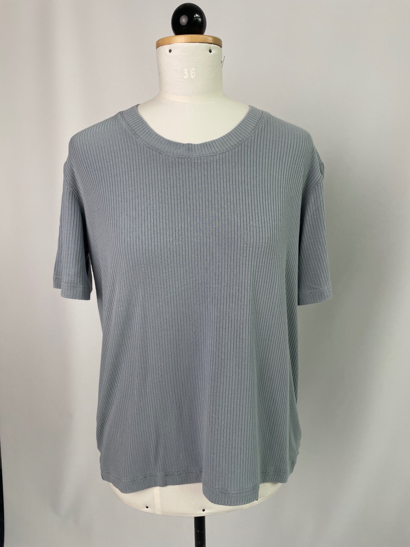 Tara | Lockeres Tshirt | Rippjersey hellblau | Größe XS