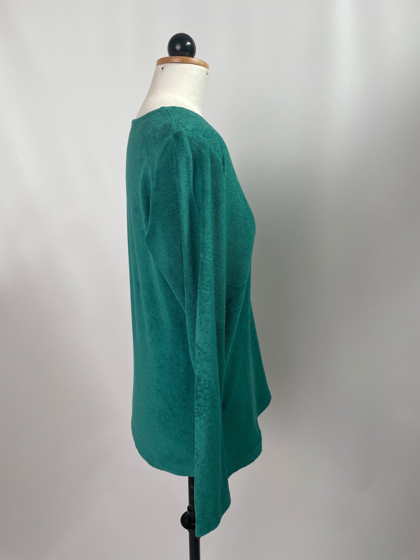 Basicshirt | Frottee |  langarm | Farbe: frosch | Größe: S | Second Love