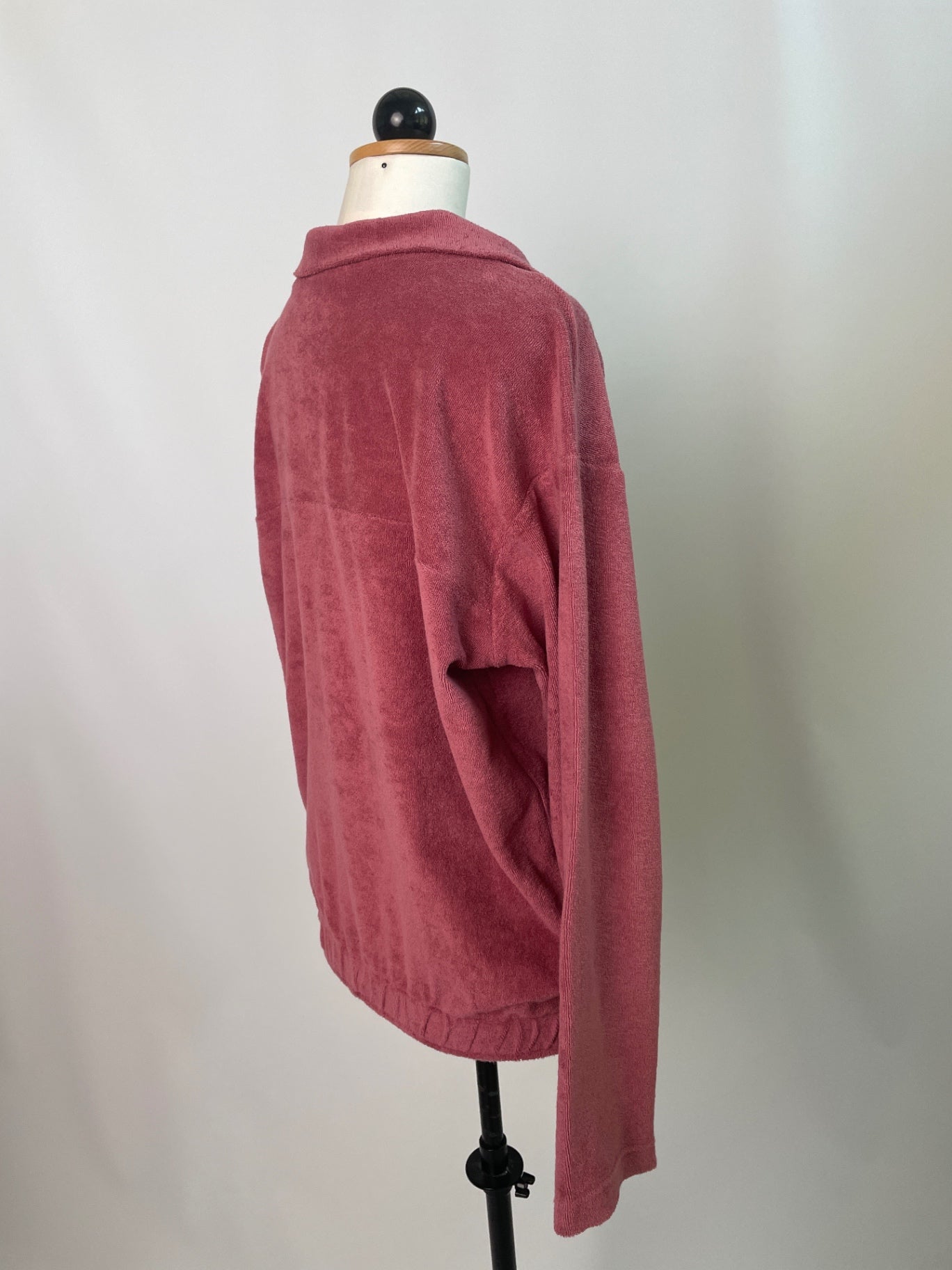 Zipp Pullover | Frottee altrosa | Größe S | Second Love