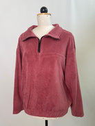 Zipp Pullover | Frottee altrosa | Größe S | Second Love
