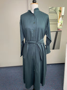 Brianna | Blusenkleid langarm | Lenzing™ EcoVero™ | flaschengrün | Größe M | Second Love