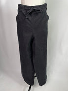 Holly | Hose mit Bindeband & weitem Bein | Jeans gewebt schwarz | Größe S | Second Love