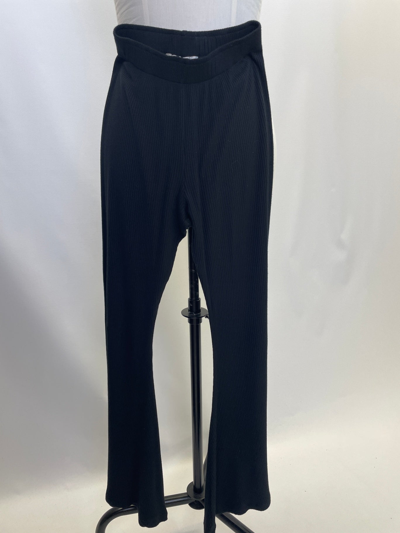 Stella | Schlagleggins mit Gummibund |  Rippjersey |  Größe: XXS |  Farbe: schwarz | Second Love