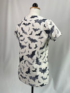 Kurzärmliges Basic-Shirt | Rundhals | Fledermäuse (French Terry) | Größe M | Second Love