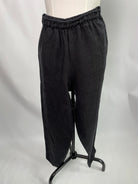 Karo | Karottenhose | Leinen gewebt schwarz | Größe S | Second Love