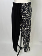 Lea | Leggins | ein Bein Tencelsweat schwarz/ein Bein Kritzelkratzel | Größe S | Second Love