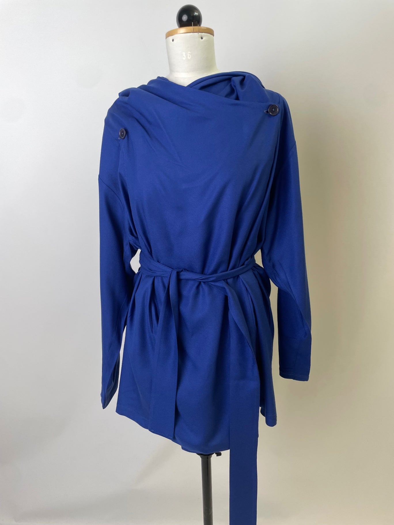 Wickelmantel | EcoveroCrepe royalblau | Größe M | Second Love