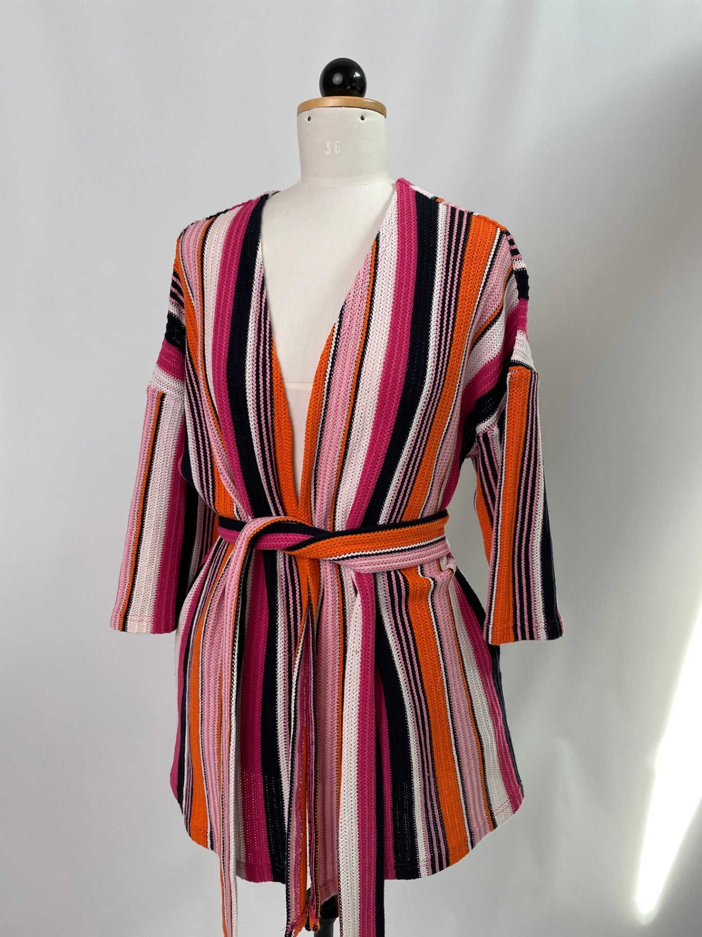 Cora | Cardigan dreiviertelarm | Sommerstrick | ohne Schlaufen | Größe XL | Second Love