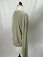 Winja | Wickelbluse langarm | Rippjersey mint | Größe 1 | Second Love