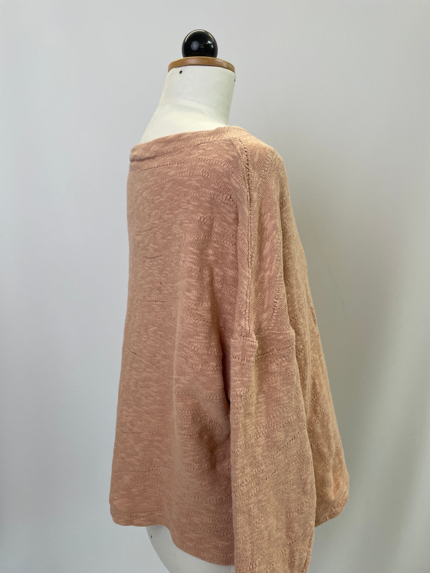 Pullover | U-Boot Ausschnitt | Jaquardstrick rosa | Größe M | Second Love