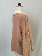 Pullover | U-Boot Ausschnitt | Jaquardstrick rosa | Größe M | Second Love