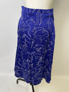 Romy | Rock | Designer Deadstock Animals blau | Größe XL +10cm | Second Love